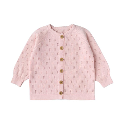 Кардиган вязаный Хлопок Маленькая звезда ВБ0087 (ЧЗ-мз) розовый 01